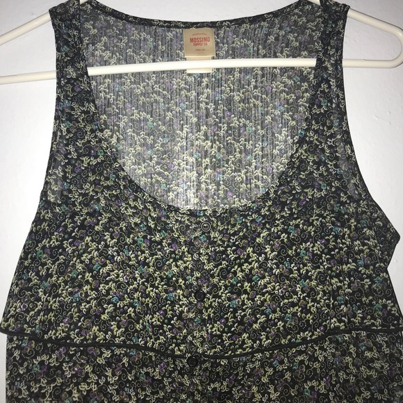 Mossimo Black Floral Tank Top - Picture 2 of 4